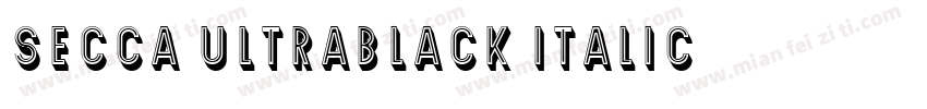 Secca UltraBlack Italic字体转换